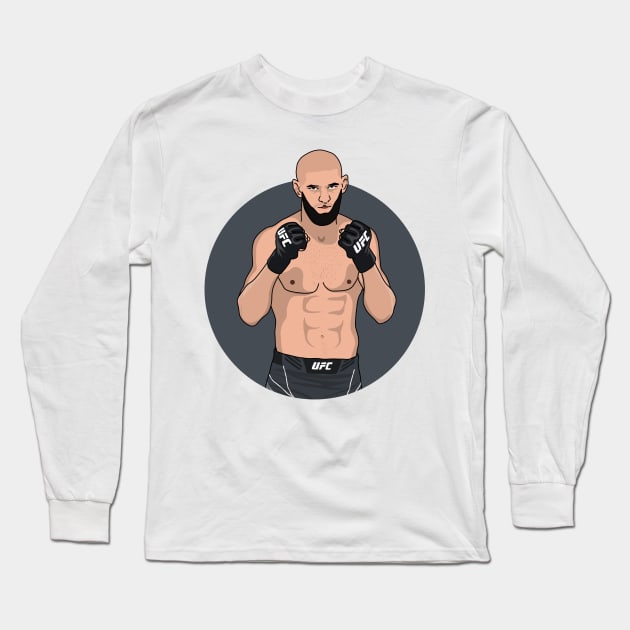 Khamzat the borz Long Sleeve T-Shirt by rsclvisual